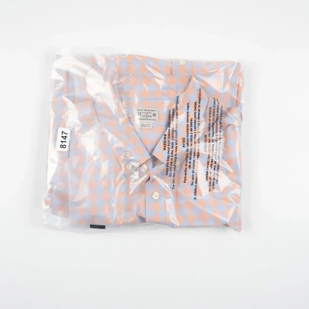 J. CREW Quality Woven Shirts Tailored by J.Crew light blue peach shirt s…
